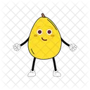 Loquat Mascot Fruit Character Illustration Art Symbol