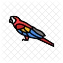 Escarlata Guacamaya Sentado Icon