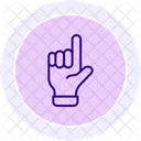 Loser Hand Color Circle Icon Icon