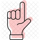 Loser Hand Color Shadow Thinline Icon Icon