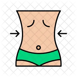 Fat Loss Icon - Download in Colored Outline Style