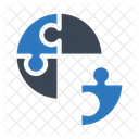 Losung Teamarbeit Puzzle Symbol