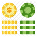 Lottery Coins Gambling Poker Icon