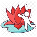 Lotus Lily Flower Icon