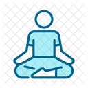 Meditation Icons Color Blue Icon