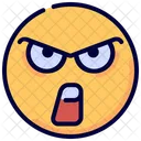 Louco Bravo Emoji Ícone