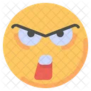 Louco Bravo Emoji Ícone