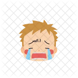 Loudly Crying Boy  Icon