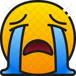 Free Loudly Crying Face Emoji Icon - Download in Line Style