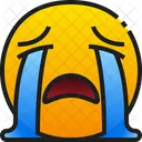 Loudly Crying Face  Icon