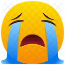 Loudly Crying Face Emoji Emotion Icon