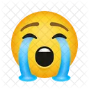 Loudly Crying Face Emoji Emotion Icon