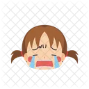 Girl Emoji Loudly Crying Icon