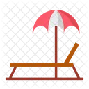Lounger Sunbed Beach Bed Icon