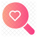 Loupe Valentines Day Checking Icon