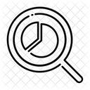 Analyse A Tarte A La Loupe Diagramme Circulaire Graphique Icône