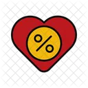 Discount Love Heart Icon