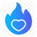 Love Heart Fire Icon