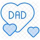 Love Dad Love Heart Icon