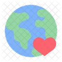 Love Heart Earth Icon