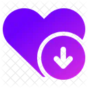 Love Download Heart Icon