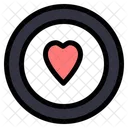Love Heart Circle Icon