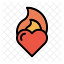 Love Heart Fire Icon