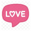 Bubble Speech Heart Love Like Valentine Care Icon