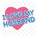 I Love Husband Heart Romantic Valentine Like Icon