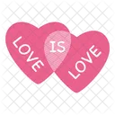 Love Is Hearts Family Valentine Sweet Couple Icon
