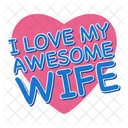 Wife Heart Couple Woman Awesome Love I Icon