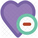 Love Heart Remove Icon