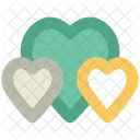 Love Hearts Three Icon