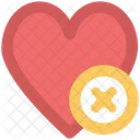 Love Heart Delete Icon