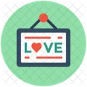 Love Signboard Hanging Icon
