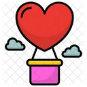 Love Air Balloon  Symbol