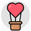 Love Air Balloon Gasbag Helium Balloon Icon