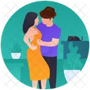 Love And Care Lovers Couple Icon