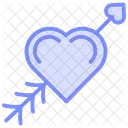 Love Arrows Duotone Line Icon Icon