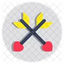 Love Arrows Heart Arrows Archery Icon