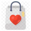 Shopping Bag Love Handbag Valentine Tote Icon