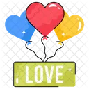 Heart Valentine Balloon Icon