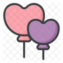Love Balloon Heart Birthday Icon