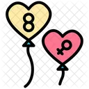 Love Balloon Love Heart Icon