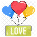 Heart Valentine Balloon Icon