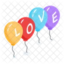 Love Balloons Valentine Balloons Decorative Balloons Icon
