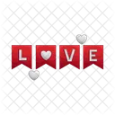 Love Banner Love Heart Banner Icon