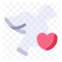 Bird Dove Heart Icon