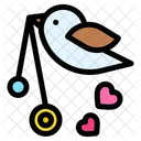 Love Bird Heart Bird Icon
