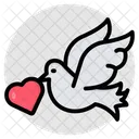 Love Bird Romantic Bird Kissing Bird Icon